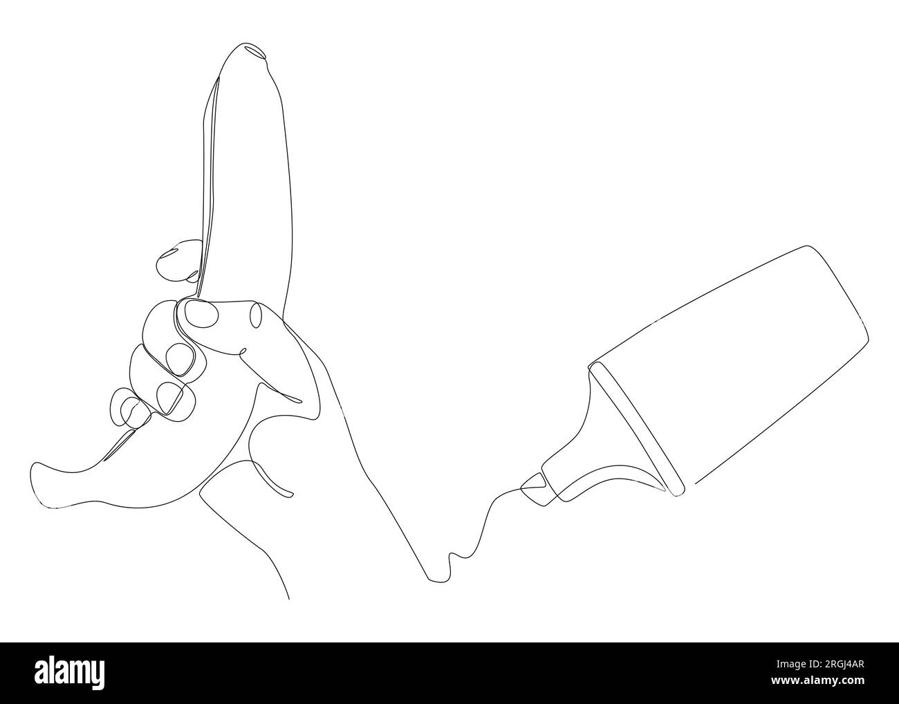 Une ligne continue de banane avec feutre. Concept de vecteur alimentaire d'illustration de ligne mince. Dessin de contour idées créatives. Illustration de Vecteur