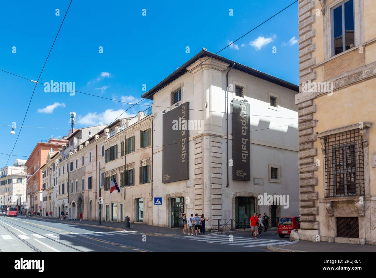 Rome, Latium, Italie,Crypta Balbi (histoire du début de la Rome médiévale, archéologie urbaine, illustrée par la crypte elle-même) est l'un des musées nationaux romains. Banque D'Images