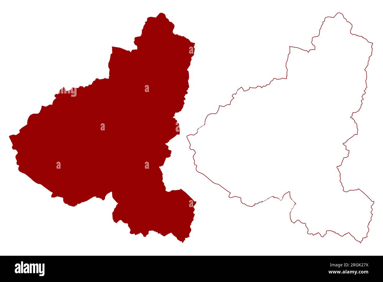 Engiadina Bassa Val Mustair Region District (Suisse, Confédération suisse, Canton des Grisons, Graubünden ou Graubunden) illustration vectorielle carte, s Illustration de Vecteur