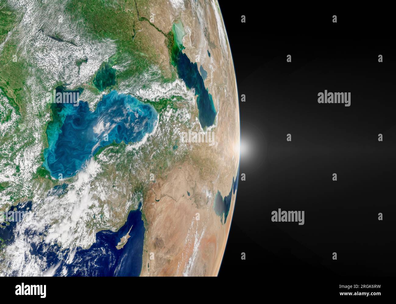 Turquie pays sur Terre depuis l'espace, Mer Noire, Moyen-Orient.Eléments de cette image fournis par la NASA Banque D'Images