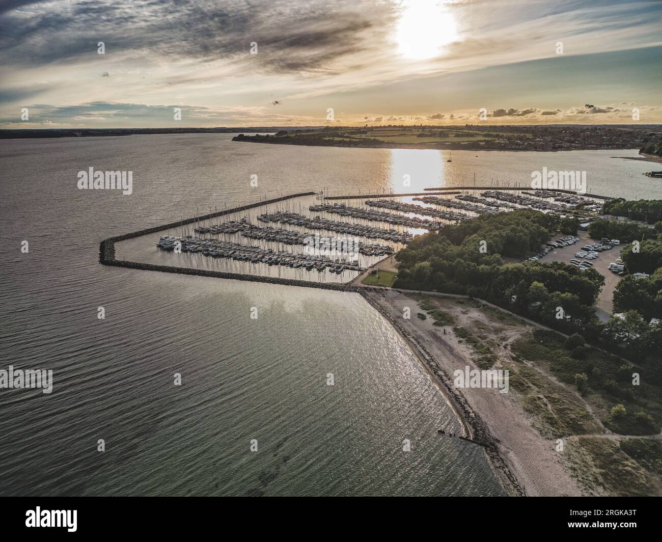 Port de plaisance pour petits bateaux à Sonderborg sur ALS dans le sud du Danemark près de l'Allemagne Banque D'Images