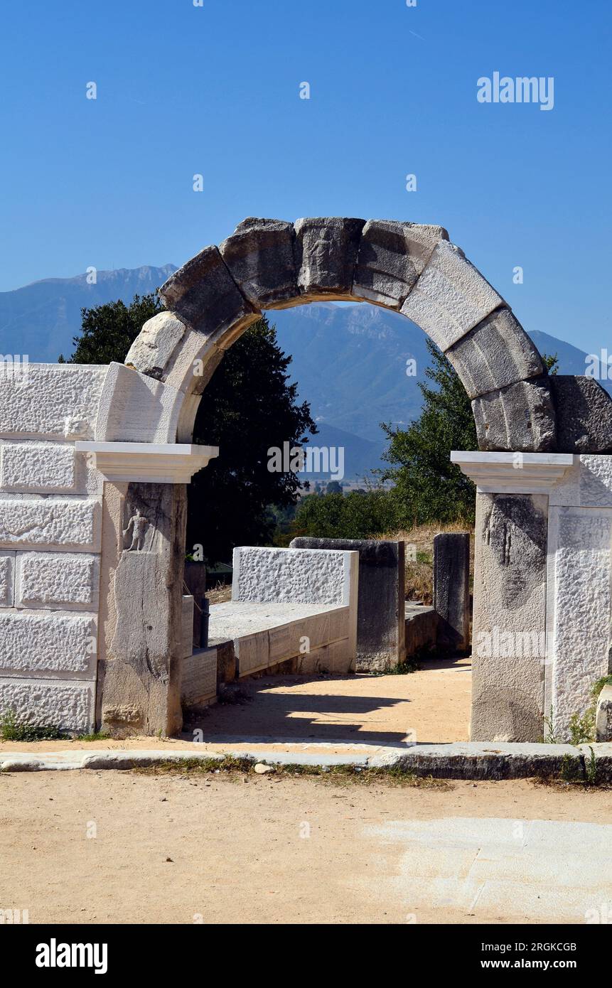 Grèce, zone archéologique de l'ancienne Philippi un site du patrimoine mondial de l'UNESCO Banque D'Images