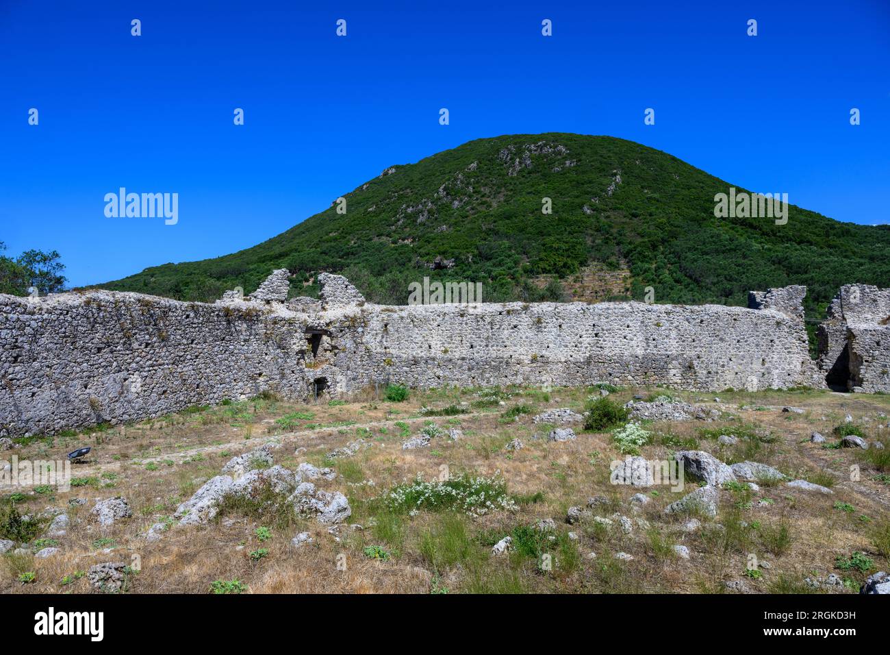 Vieux mur de château sur l'île de Corfou Banque D'Images