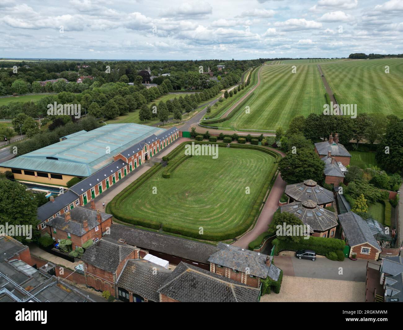Newmarket ville Suffolk Angleterre Aerial Banque D'Images