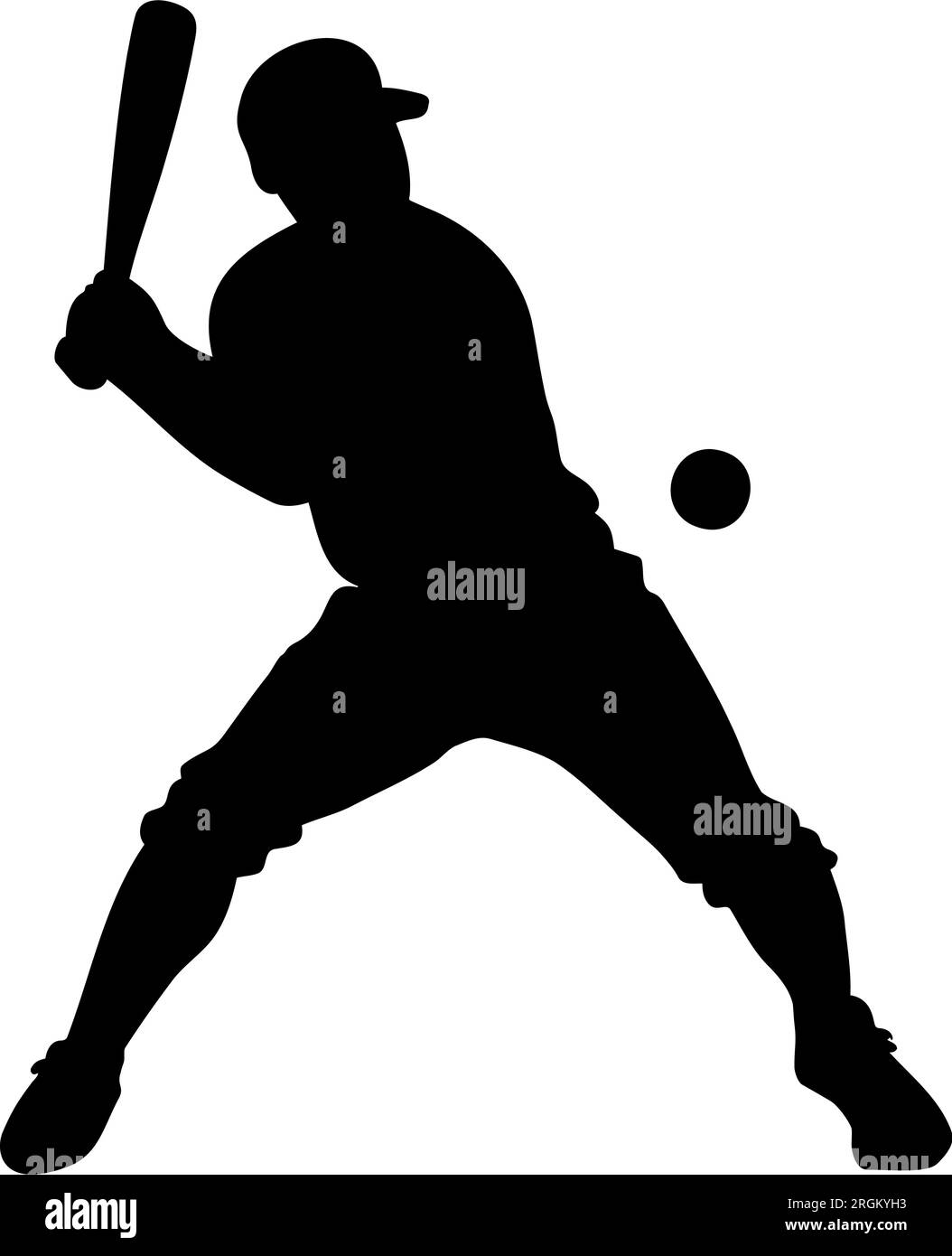 Silhouette de joueur de baseball. Illustration vectorielle Illustration de Vecteur