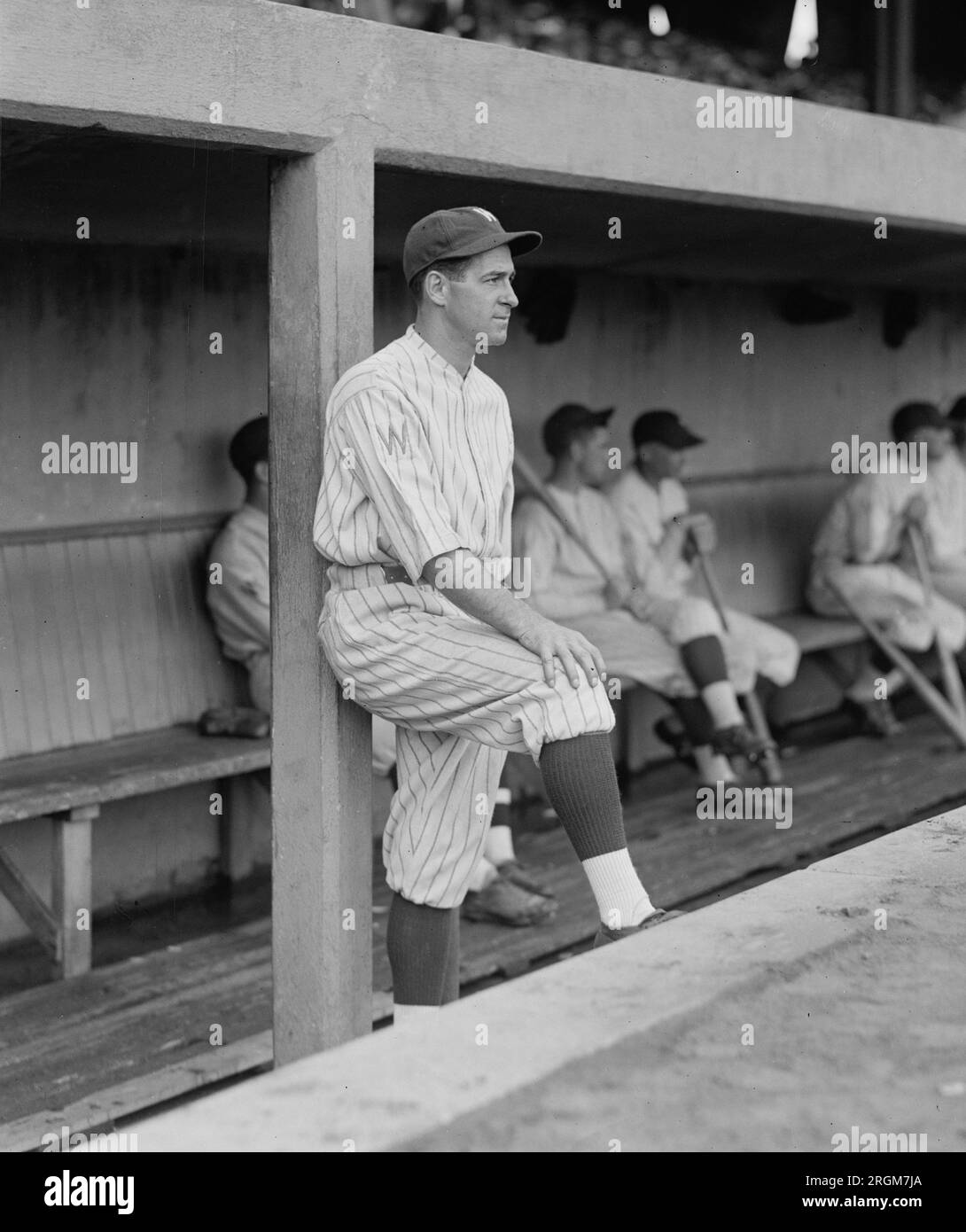 1925 Washington Senators : Infielder Bucky Harris Banque D'Images