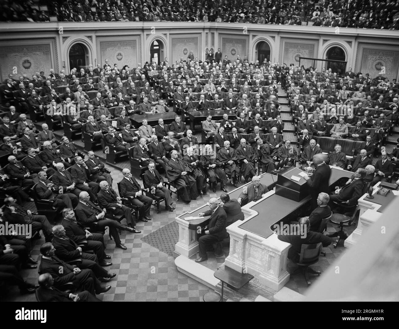 Exercices commémoratifs Woodrow Wilson à la Chambre des représentants ca. 1924 Banque D'Images