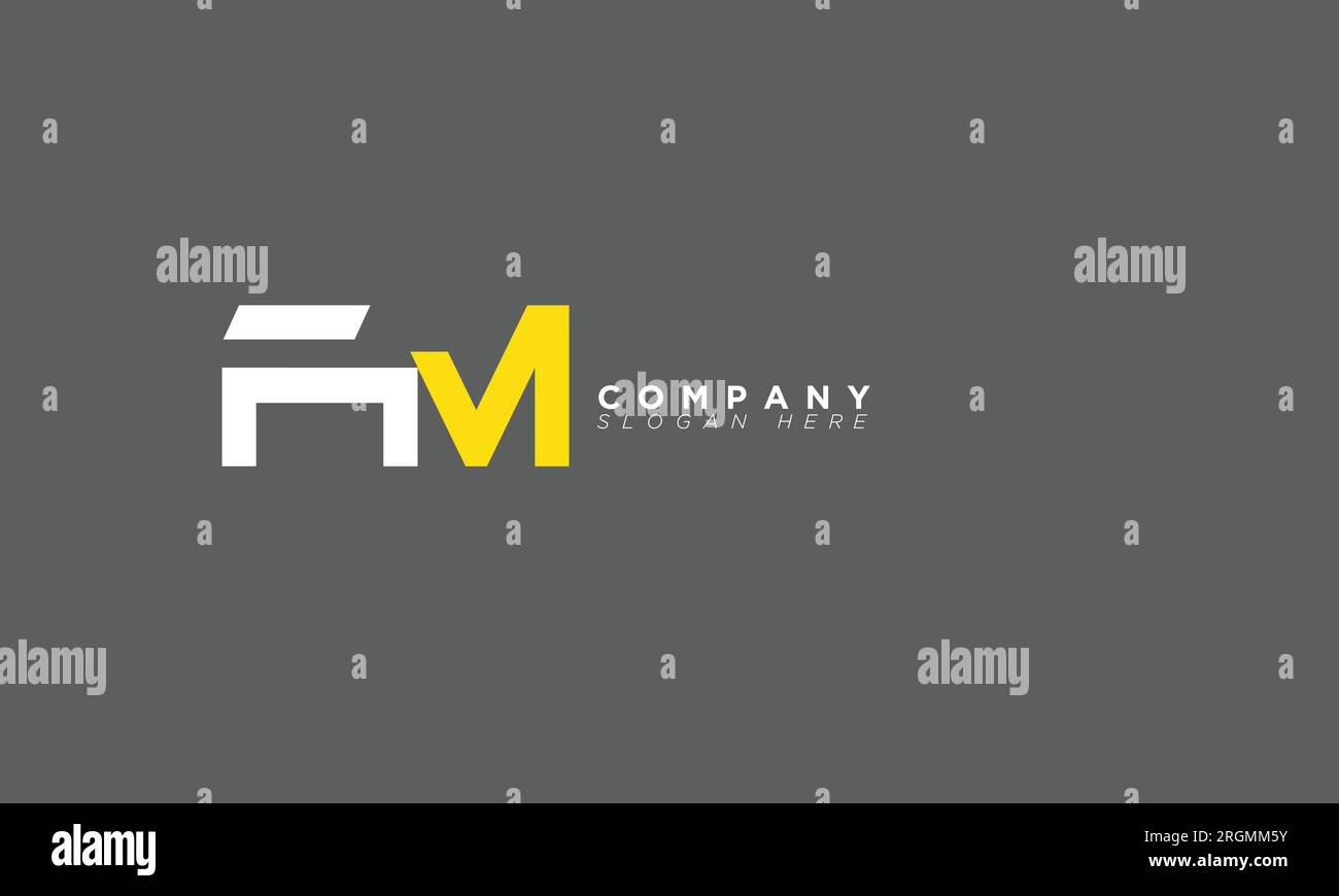 FM lettres alphabétiques initiales logo monogramme Illustration de Vecteur