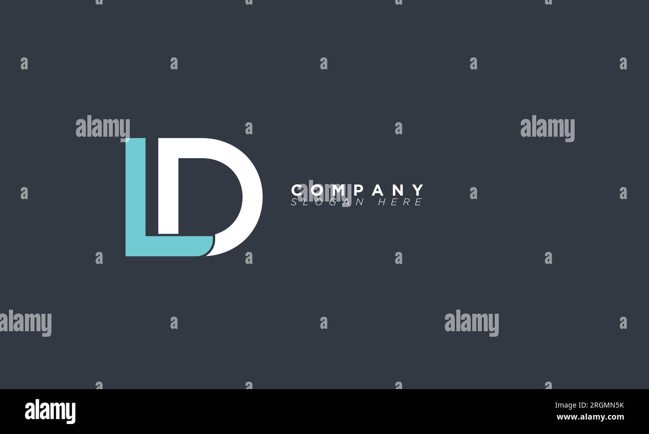 Lettres lettres d'alphabet LD initiales logo monogramme Illustration de Vecteur