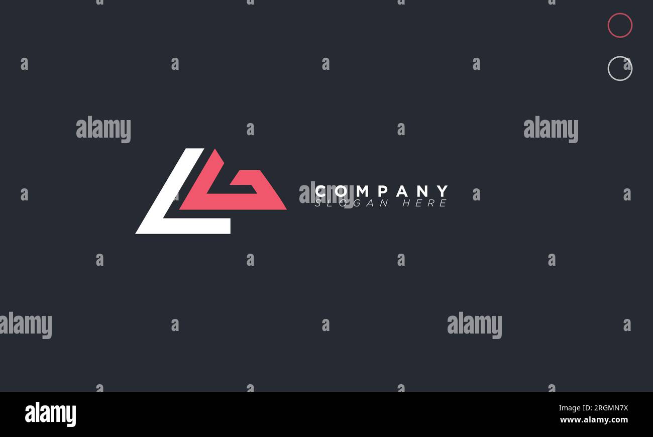 Lettres alphabétiques LG initiales logo monogramme Illustration de Vecteur