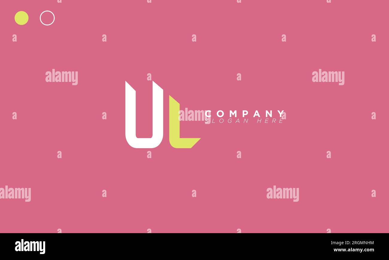 Lettres alphabétiques UL initiales Monogram logo Illustration de Vecteur