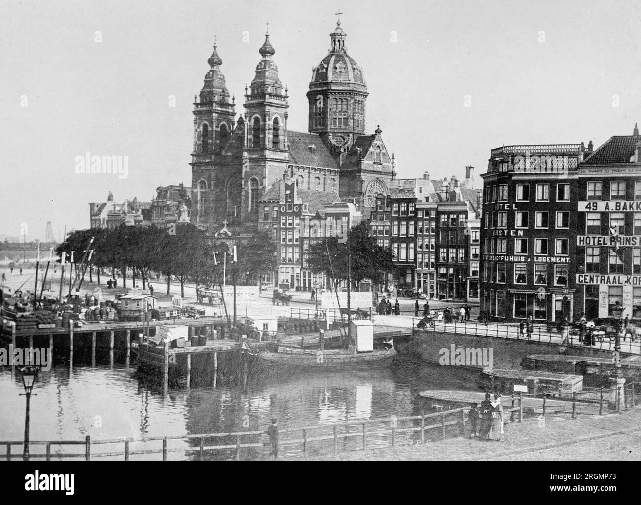 Église de St. Nicholas, Amsterdam Hollande ca. 1910-1926 Banque D'Images