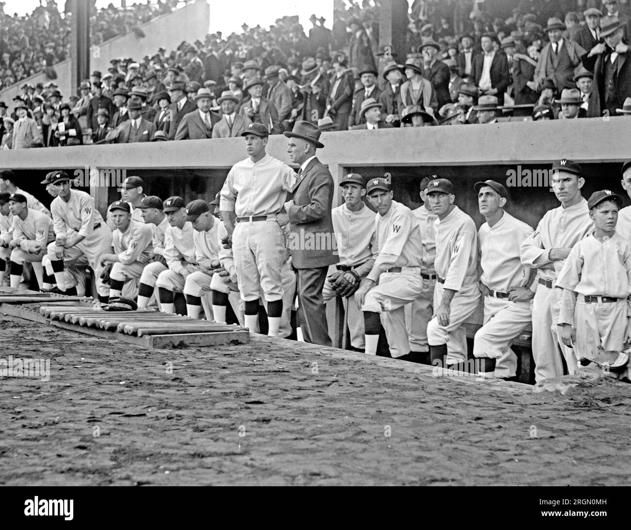 1924 World Series : Stanley Harris & Clark Griffith, 10/4/24 Banque D'Images