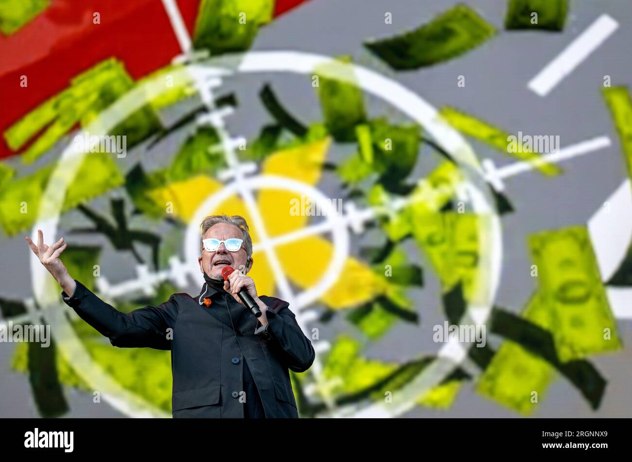 Gothenburg, Suède. 10 août 2023. DEVO se produit au festival Way Out West à Slottsskogen à Gothenburg, en Suède, le 10 août 2023.photo : Björn Larsson Rosvall/TT/code 9200 Credit : TT News Agency/Alamy Live News Banque D'Images