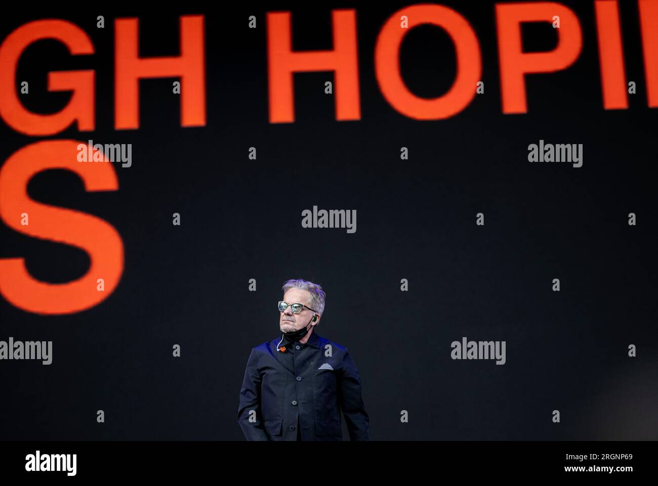 Gothenburg, Suède. 10 août 2023. DEVO se produit au festival Way Out West à Slottsskogen à Gothenburg, en Suède, le 10 août 2023.photo : Björn Larsson Rosvall/TT/code 9200 Credit : TT News Agency/Alamy Live News Banque D'Images