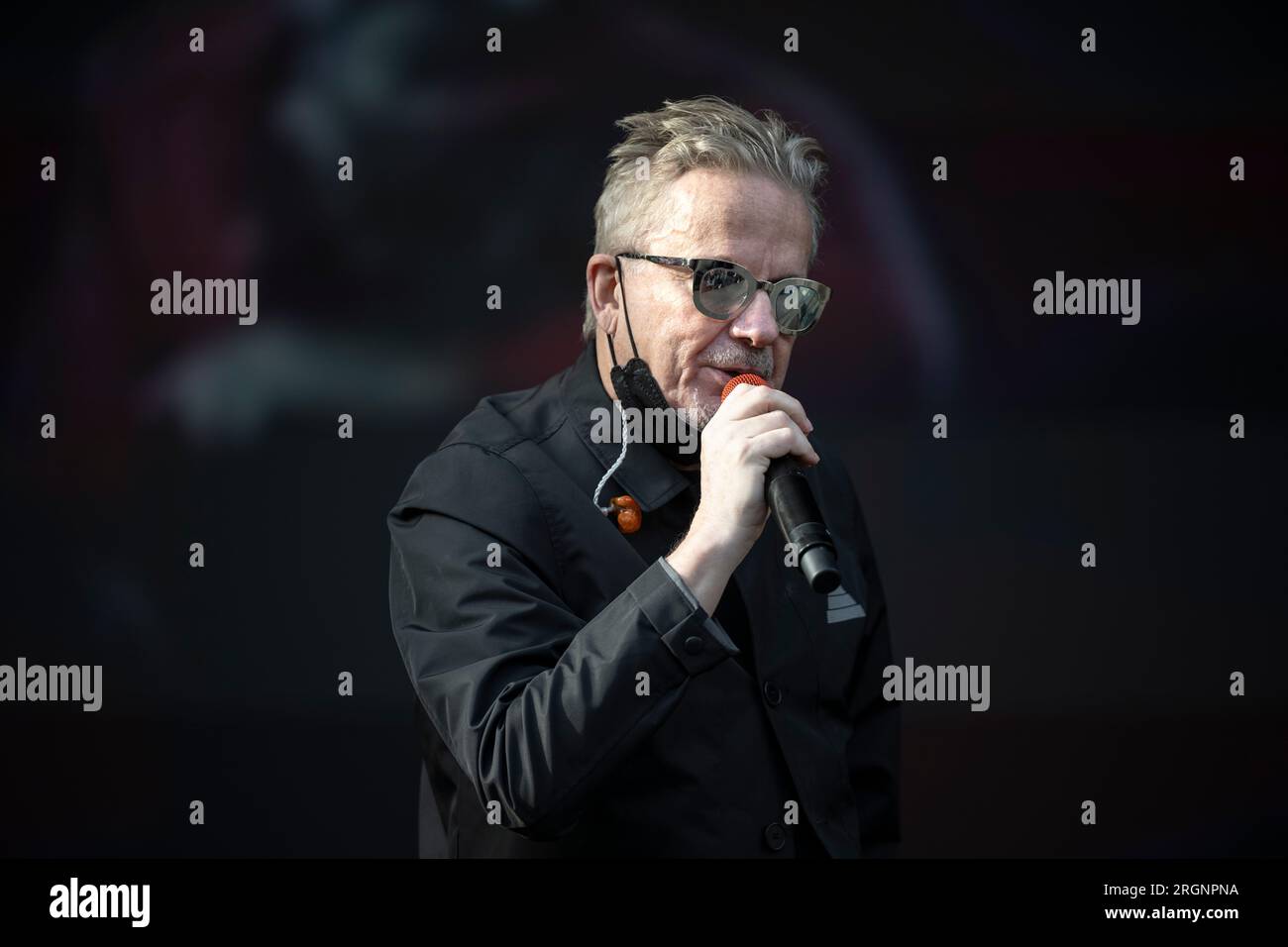 Gothenburg, Suède. 10 août 2023. DEVO se produit au festival Way Out West à Slottsskogen à Gothenburg, en Suède, le 10 août 2023.photo : Björn Larsson Rosvall/TT/code 9200 Credit : TT News Agency/Alamy Live News Banque D'Images