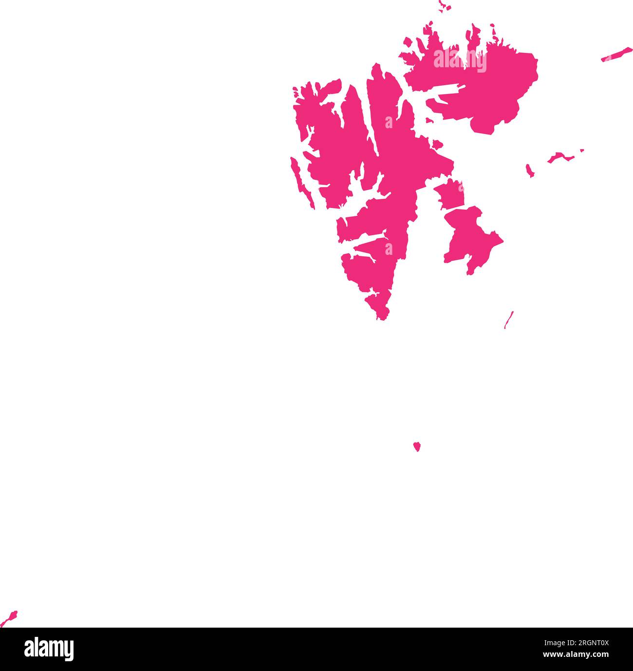 Carte couleur ROSE CMJN de SVALBARD ET JAN MAYEN Illustration de Vecteur