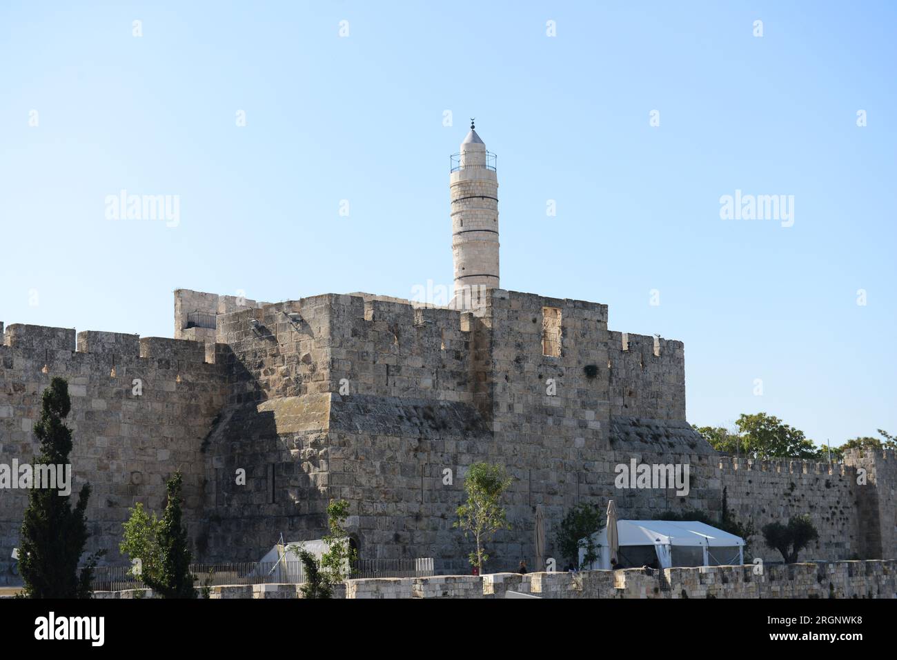 La Citadelle près de la porte de Jaffa dans la vieille ville de Jérusalem. Banque D'Images