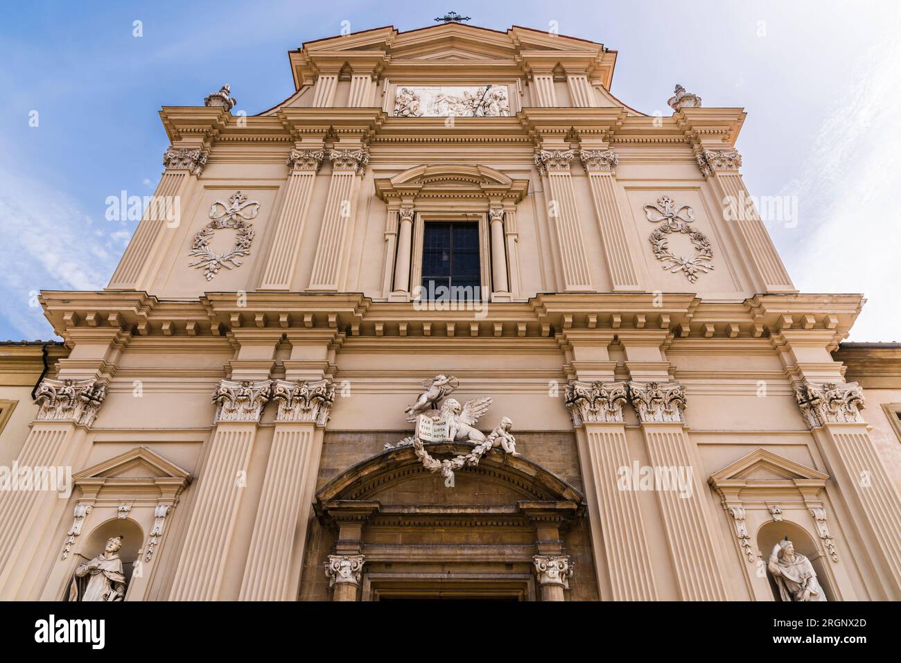 Façade de la Basilique San Marco à Florence, Toscane, Italie Banque D'Images