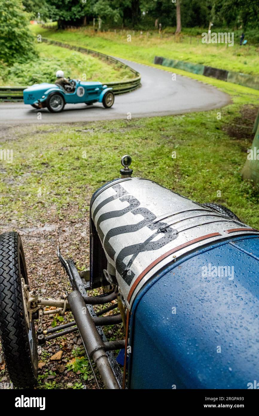 V.S.C.C. Prescott Speed Hill Climb, Prescott Hill, Gotherington, Gloucestershire, Angleterre, Royaume-Uni, août 2023. Le Vintage Sports car Club. Banque D'Images