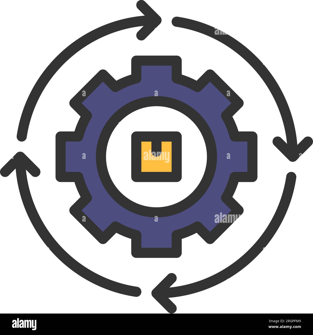 Icône de fabrication agile. Illustration de Vecteur