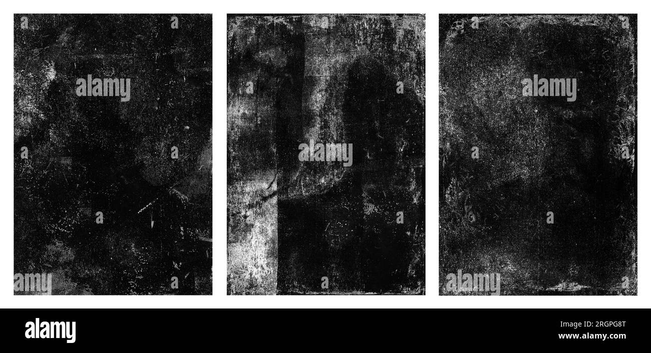 textures typographiques et monoprint faites à la main, idéales pour les arrière-plans, les effets de texte imprimés ou les éléments de collage Banque D'Images