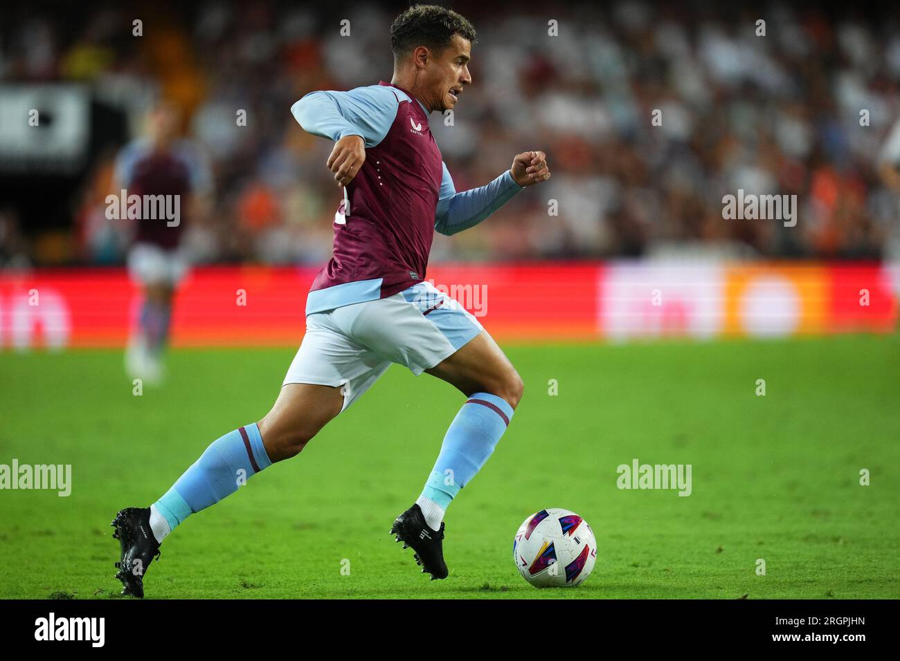 Philippe Coutinho d'Aston Villa lors du match amical de pré-saison entre le Valencia FC et l'Aston Villa FC a joué au Mestalla Stadium le 5 août 2023 à Valence, en Espagne. (Photo Alex Carreras / PRESSINPHOTO) Banque D'Images Philippe Coutinho d'Aston Villa lors du match amical de pré-saison entre le Valencia FC et l'Aston Villa FC a joué au Mestalla Stadium le 5 août 2023 à Valence, en Espagne. (Photo Alex Carreras / PRESSINPHOTO) Banque D'Images