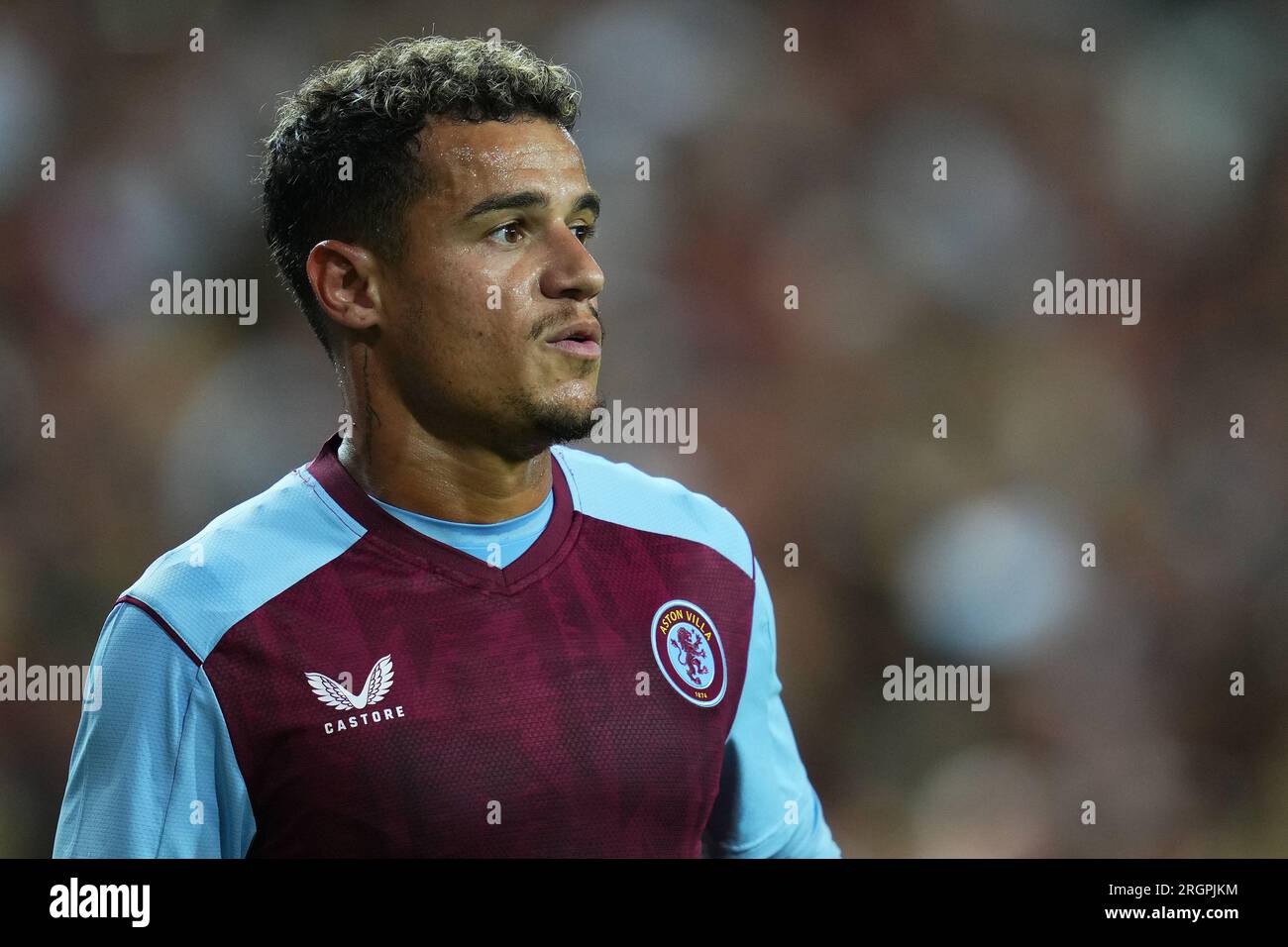 Philippe Coutinho d'Aston Villa lors du match amical de pré-saison entre le Valencia FC et l'Aston Villa FC a joué au Mestalla Stadium le 5 août 2023 à Valence, en Espagne. (Photo Alex Carreras / PRESSINPHOTO) Banque D'Images Philippe Coutinho d'Aston Villa lors du match amical de pré-saison entre le Valencia FC et l'Aston Villa FC a joué au Mestalla Stadium le 5 août 2023 à Valence, en Espagne. (Photo Alex Carreras / PRESSINPHOTO) Banque D'Images