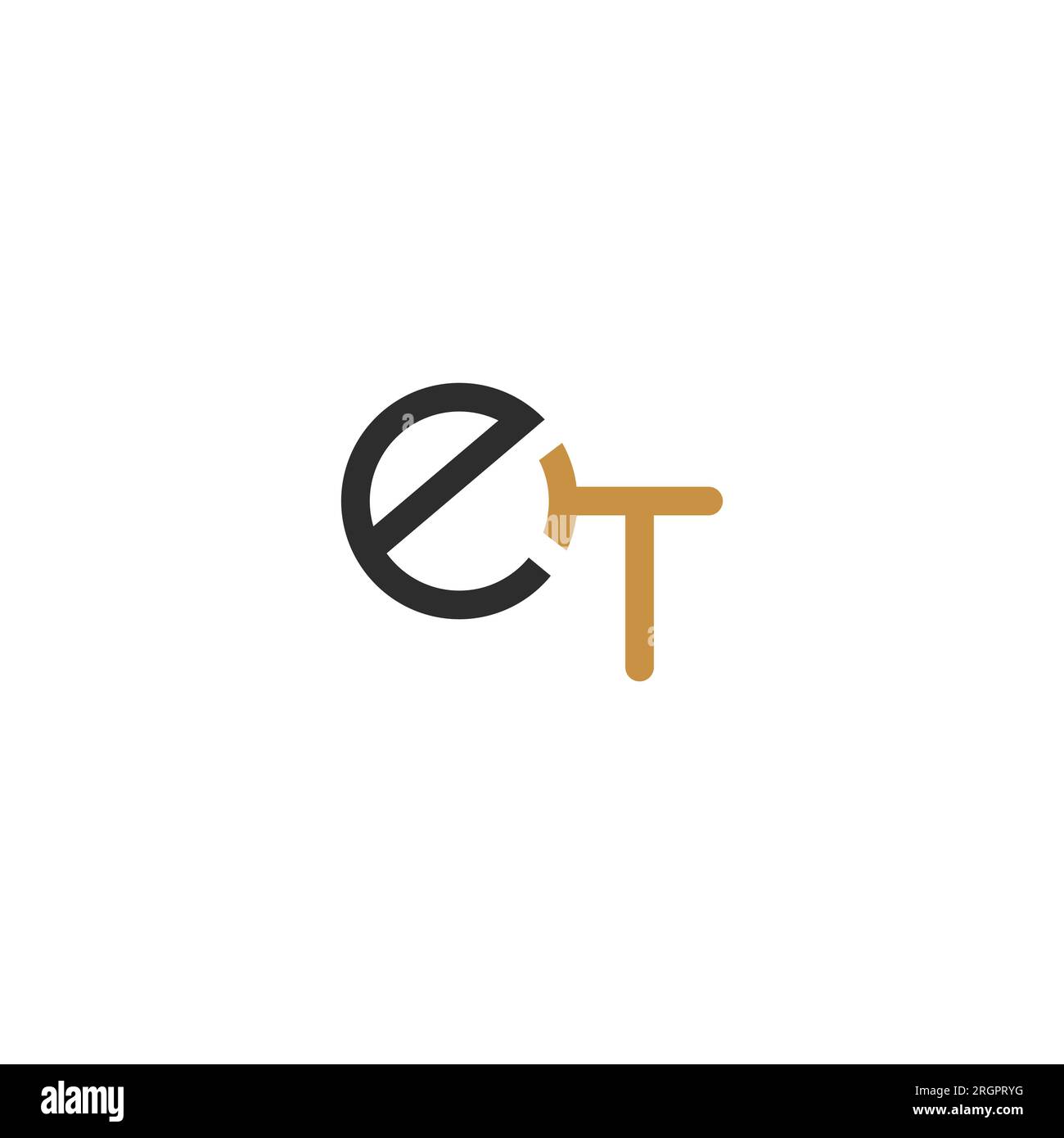 Lettres de l'alphabet initiales Monogram logo et, TE, E et T. Illustration de Vecteur