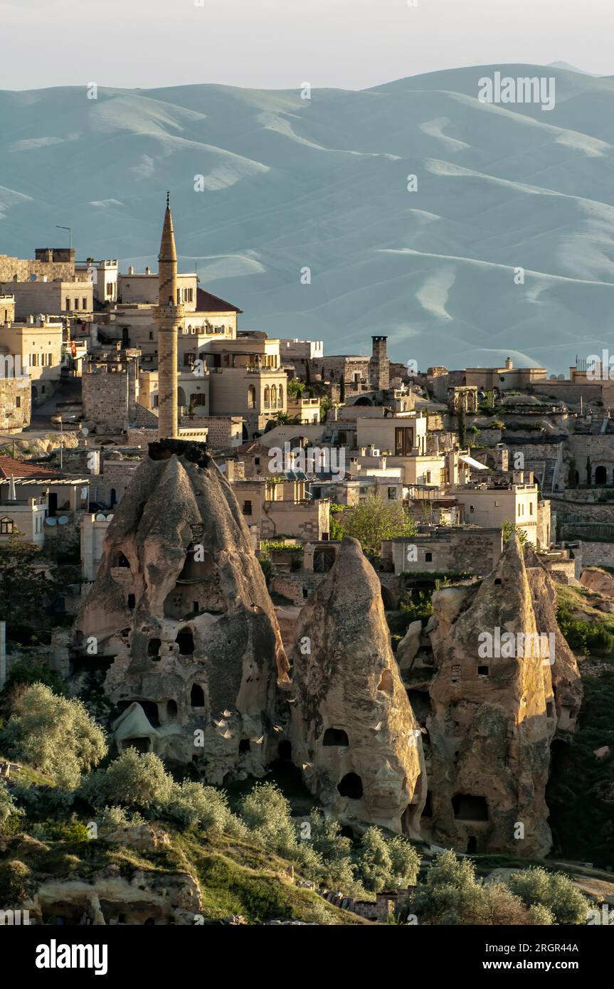 Rock formation, Uchisar, parc national de Göreme, Cappadoce, Turquie, Site du patrimoine mondial de l'UNESCO Banque D'Images