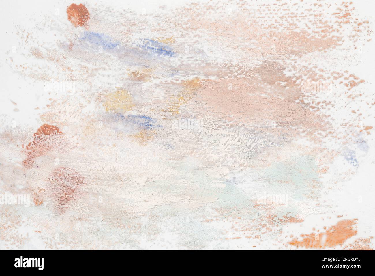 Peinture aquarelle beige abstraite avec pinceau grunge dans la couleur de ton de terre, fond de texture de papier aquarelle Banque D'Images