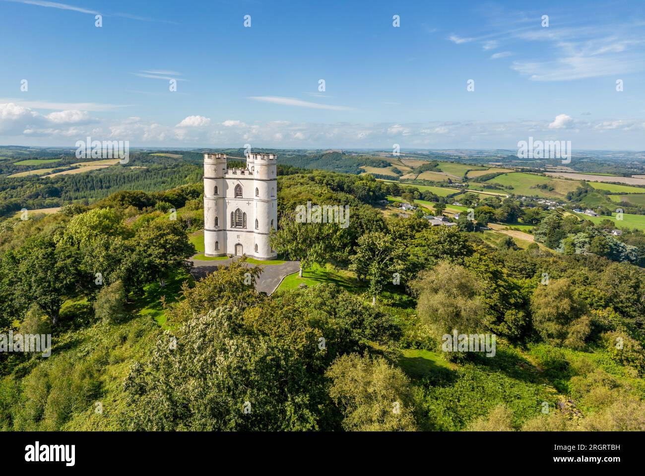 Exeter, Royaume-Uni. 11 août 2023. Soleil d'été à Haldon Belvedere (Château Lawrence) dans la campagne du Devon. Crédit : Thomas Faull/Alamy Live News Banque D'Images