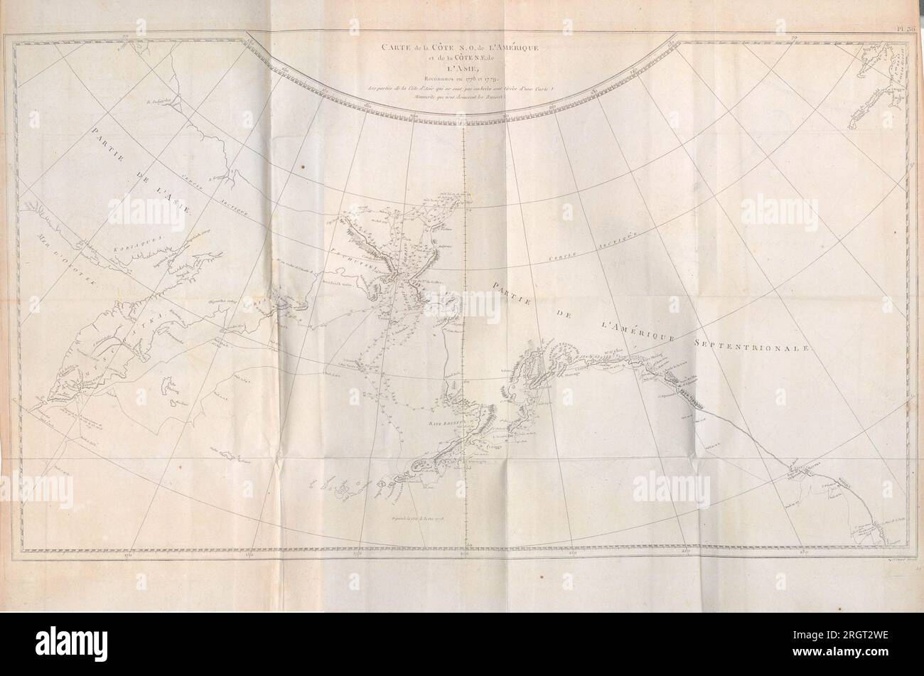 Cartes et figures du troisième voyage de Cook, T.1, 1785 Banque D'Images