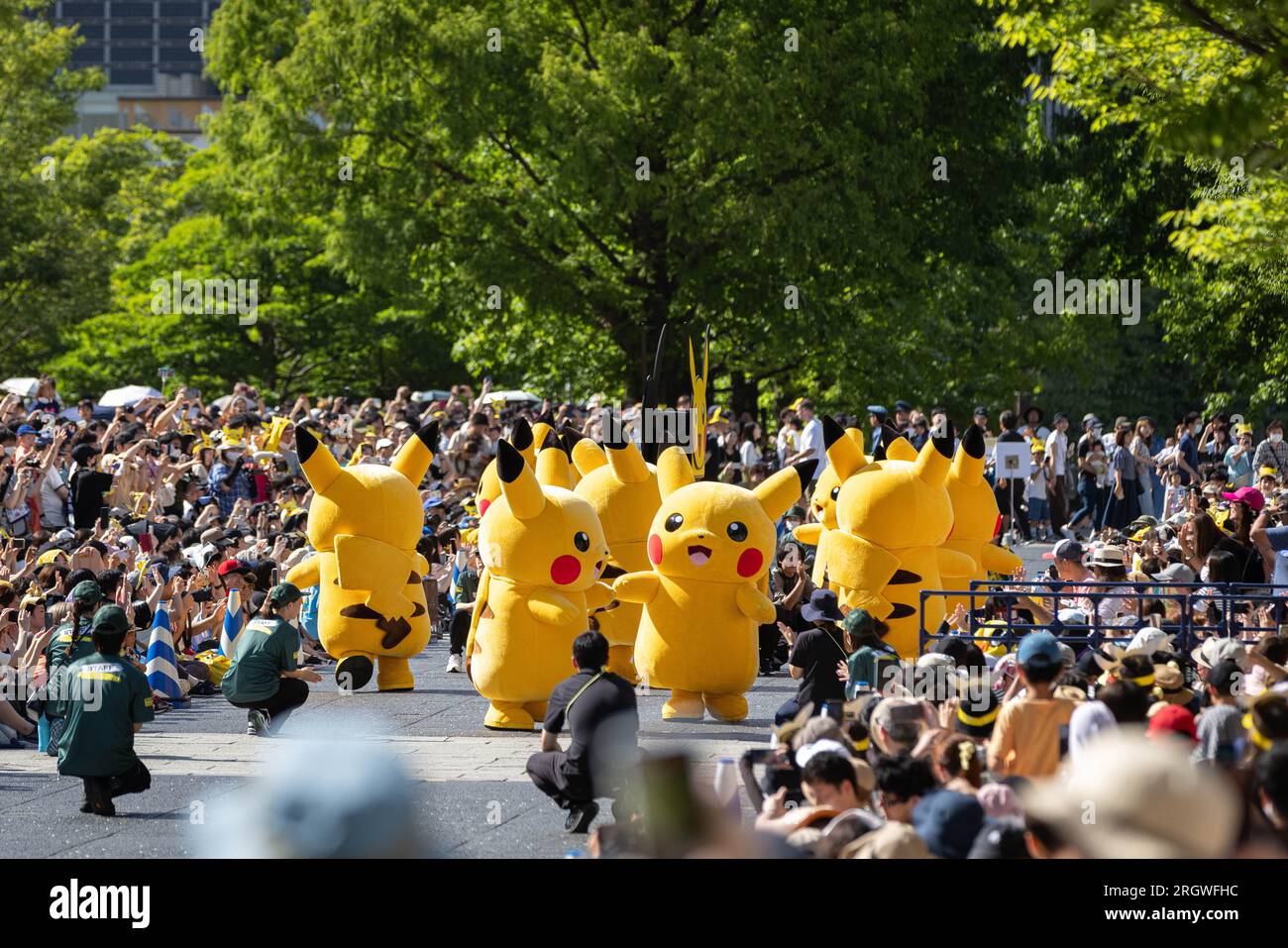 Yokohama, Japon. 11 août 2023. Défilé Pikachu lors des Championnats du monde Pokemon 2023 à Minatomirai, Yokohama. Crédit : SOPA Images Limited/Alamy Live News Banque D'Images