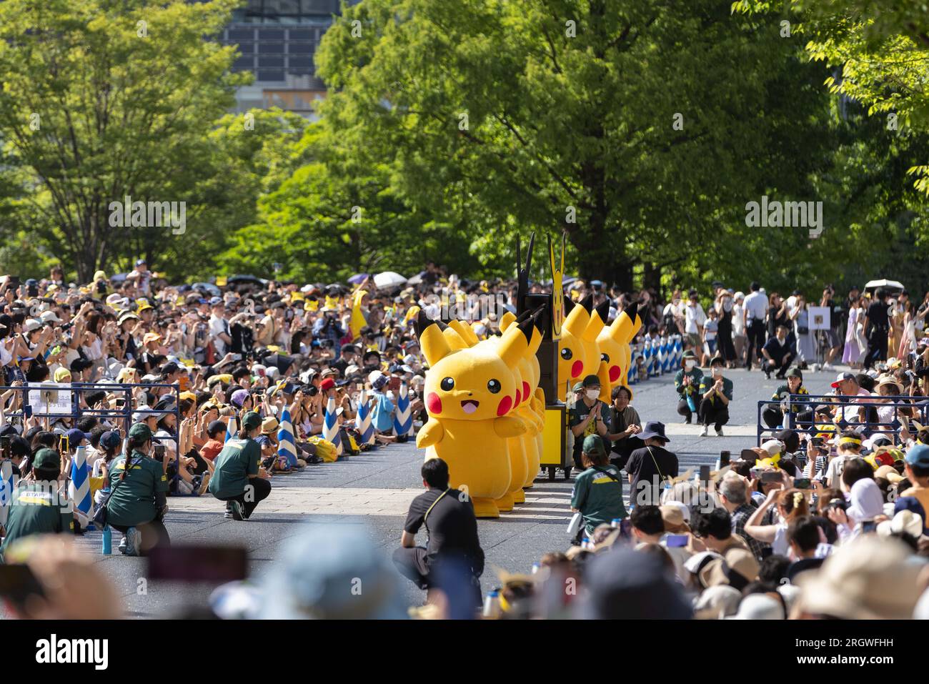Yokohama, Japon. 11 août 2023. Défilé Pikachu lors des Championnats du monde Pokemon 2023 à Minatomirai, Yokohama. Crédit : SOPA Images Limited/Alamy Live News Banque D'Images