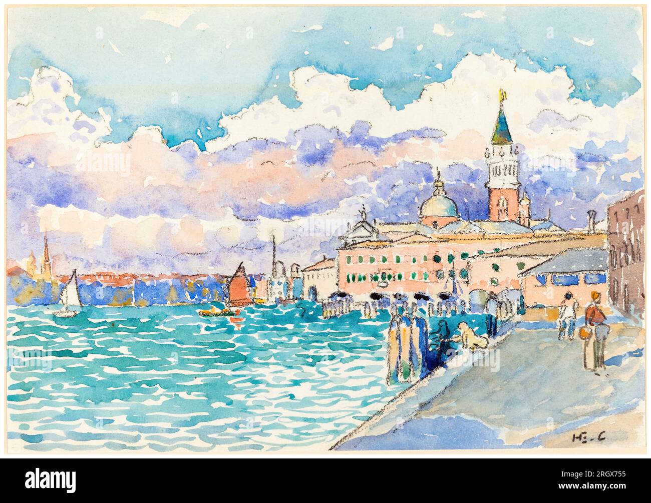Venise, peinture de paysage par Henri Edmond Cross, vers 1903 Banque D'Images