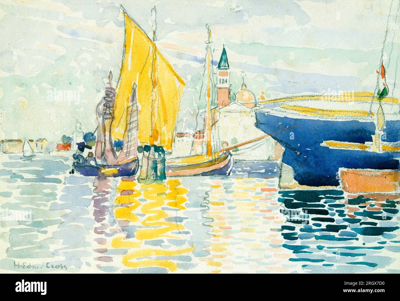 Henri Edmond Cross, Venise, la Giudecca, peinture 1903 Banque D'Images