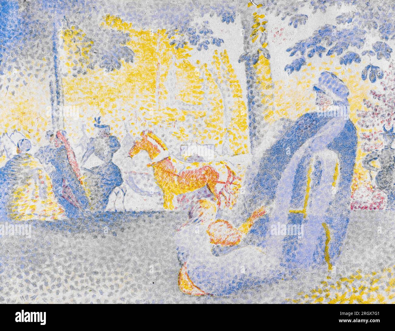 Henri Edmond Cross, aux champs-Élysées, (sur les champs-Élysées), tableau 1898 Banque D'Images