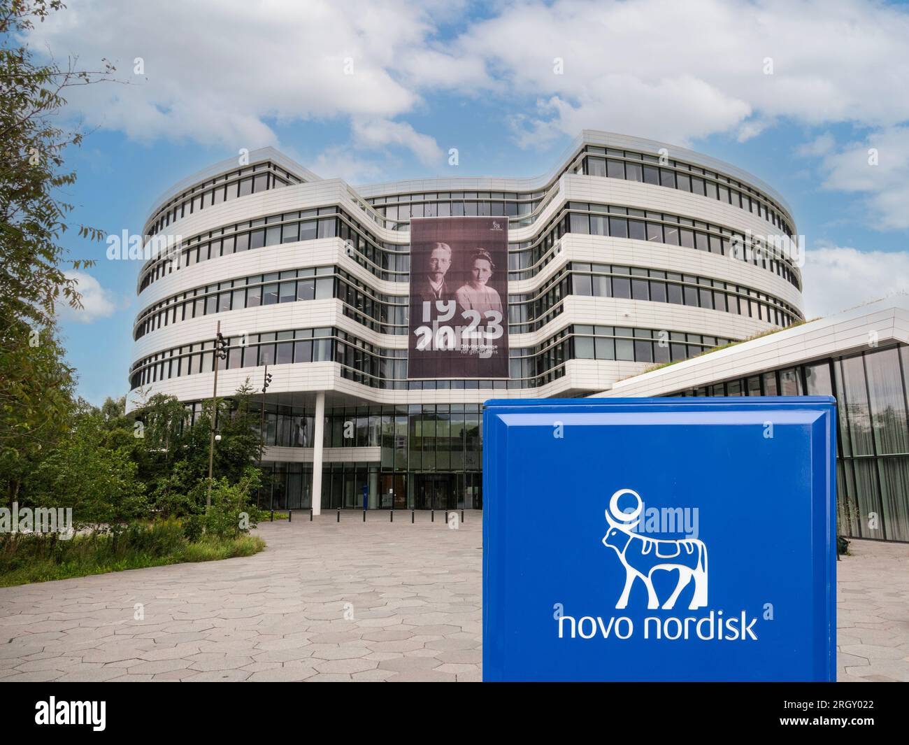 Siège social de Novo Nordisk. Une société pharmaceutique dont le siège est au Danemark. Copenhague, Danemark - 12 août 2023. Banque D'Images