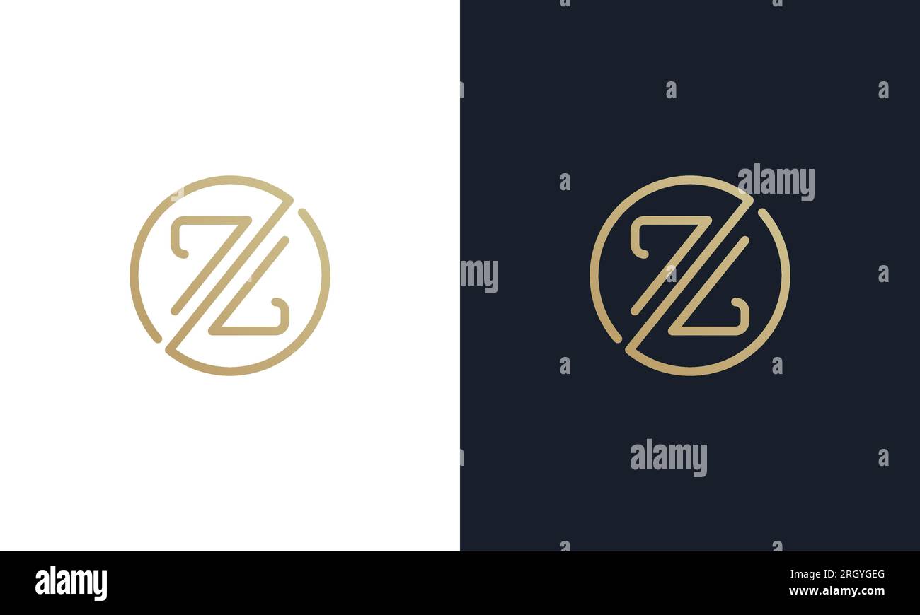 Conception de logo Z ou ZZ ou double Z. style logo simple et moderne Illustration de Vecteur