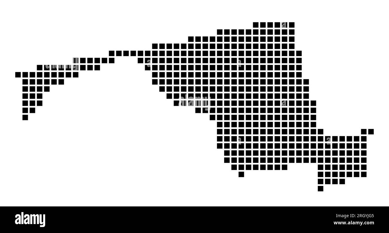 Carte du Maryland. Carte du Maryland en style pointillé. Frontières de l'état américain remplies de rectangles pour votre conception. Illustration vectorielle. Illustration de Vecteur