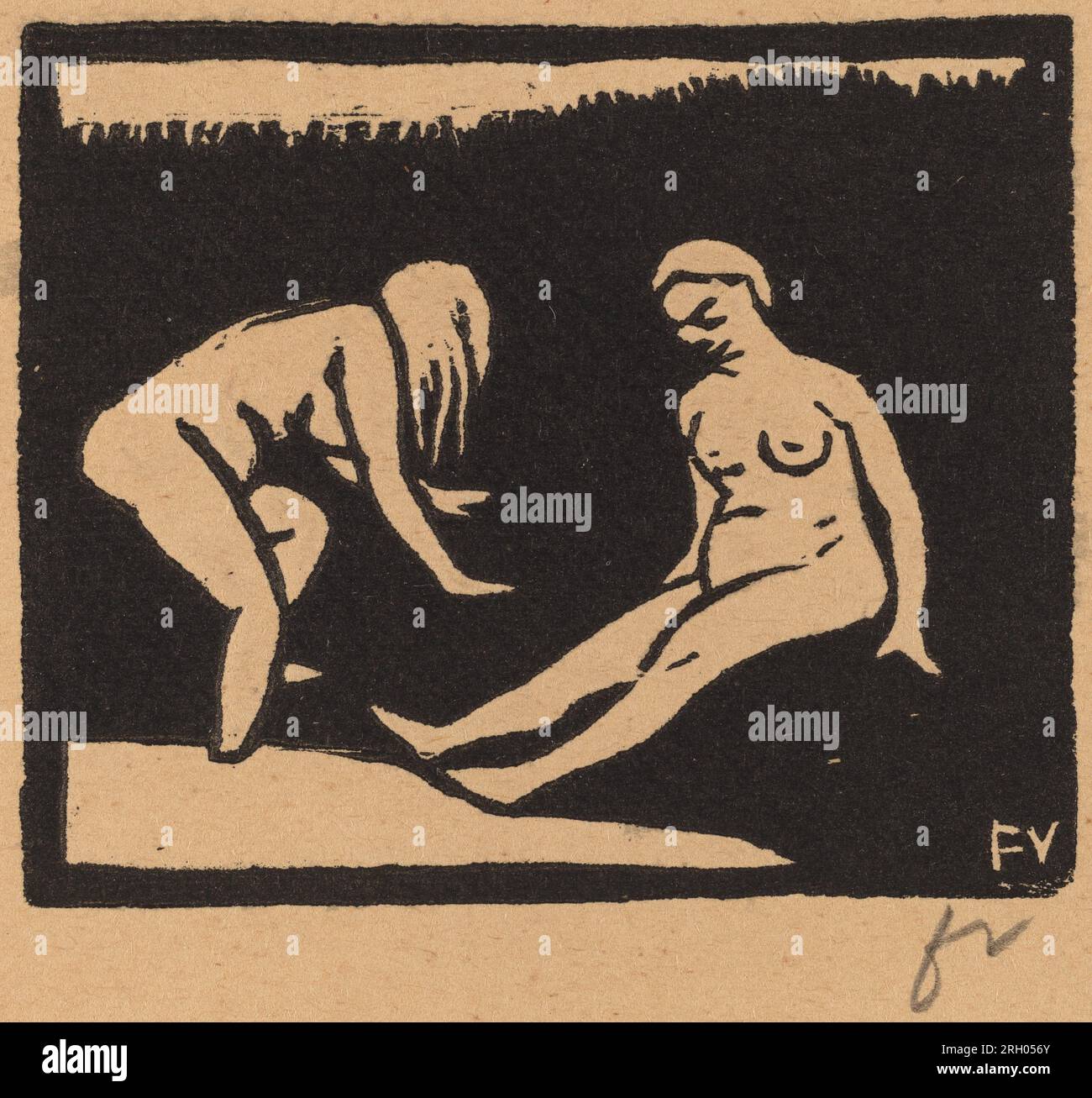 Leaving the Water (la sortie du bain) 1893 de Félix Vallotton Banque D'Images