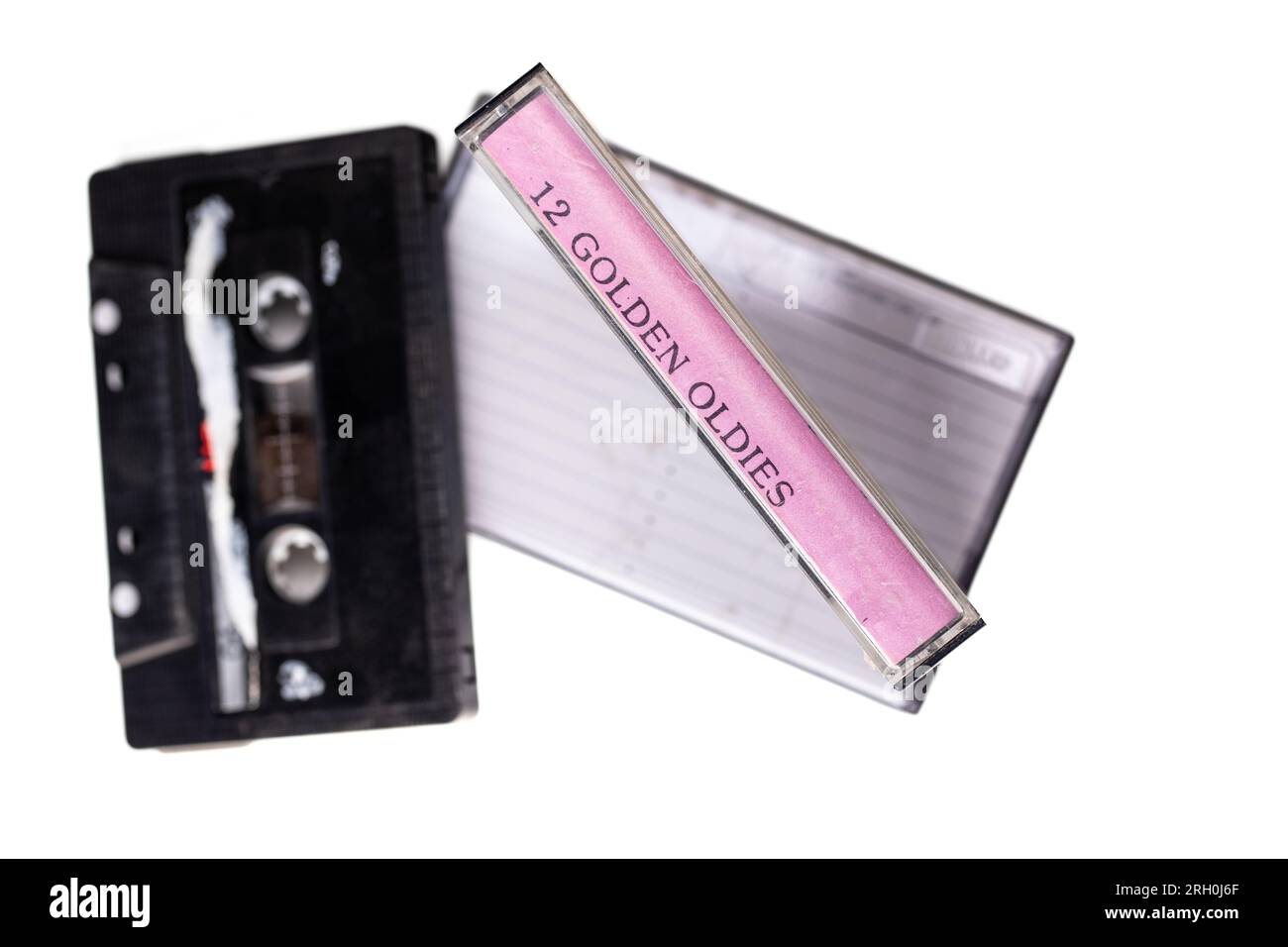 Vieille cassette Cassett Golden Oldies sur étiquette Banque D'Images