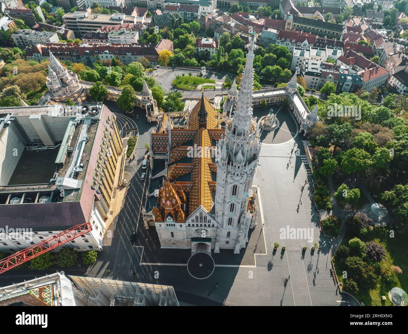 Vue aérienne de Budapest Banque D'Images
