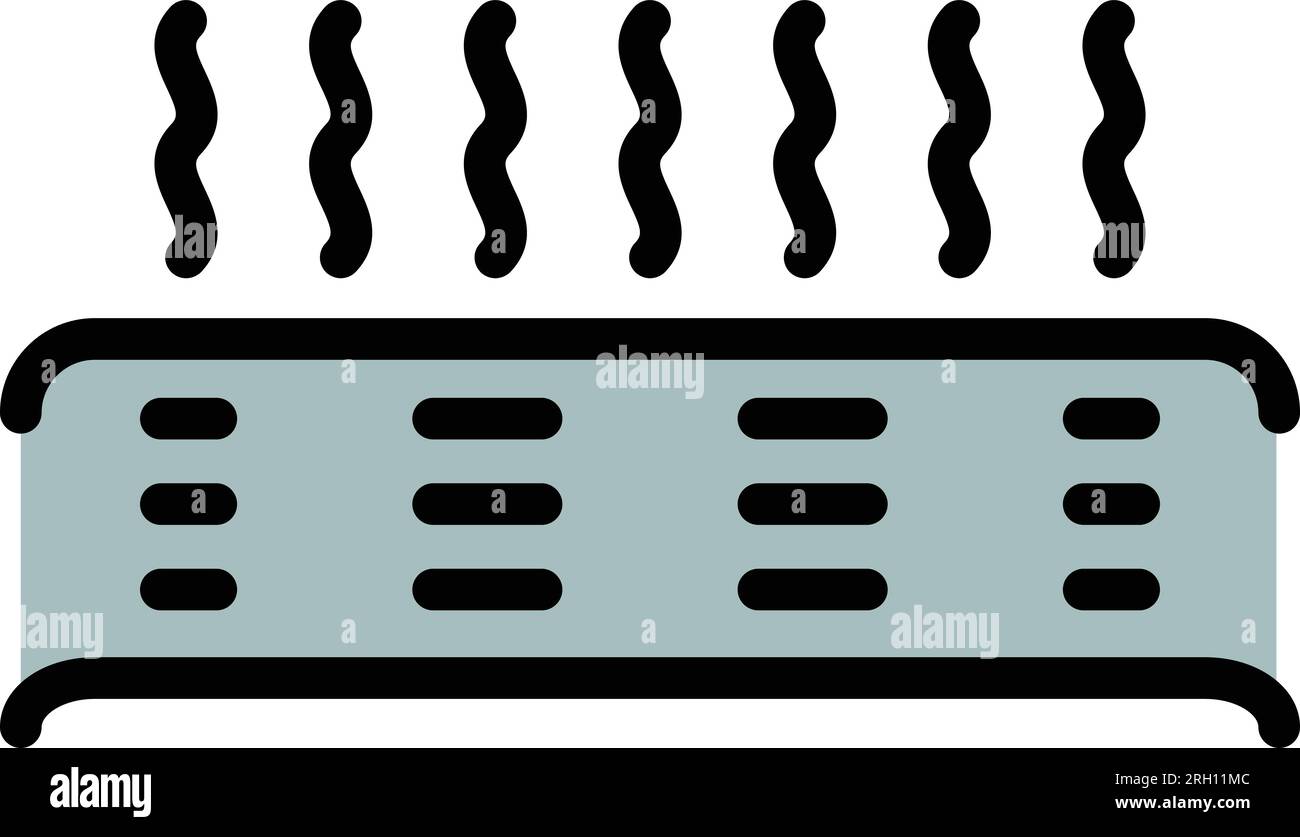 Maison Blanche Isométrique Chauffage à Vecteur électrique Batterie