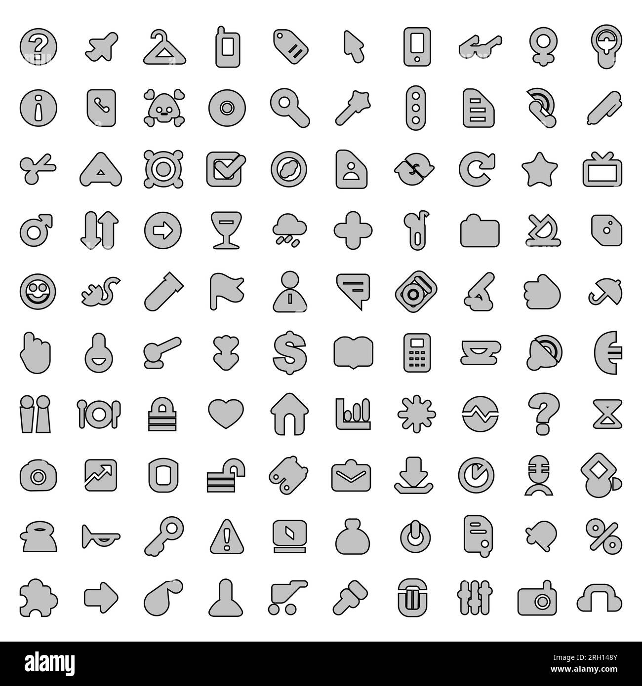 Round Webdesign Elements - jeu d'icônes pour le Web Illustration de Vecteur