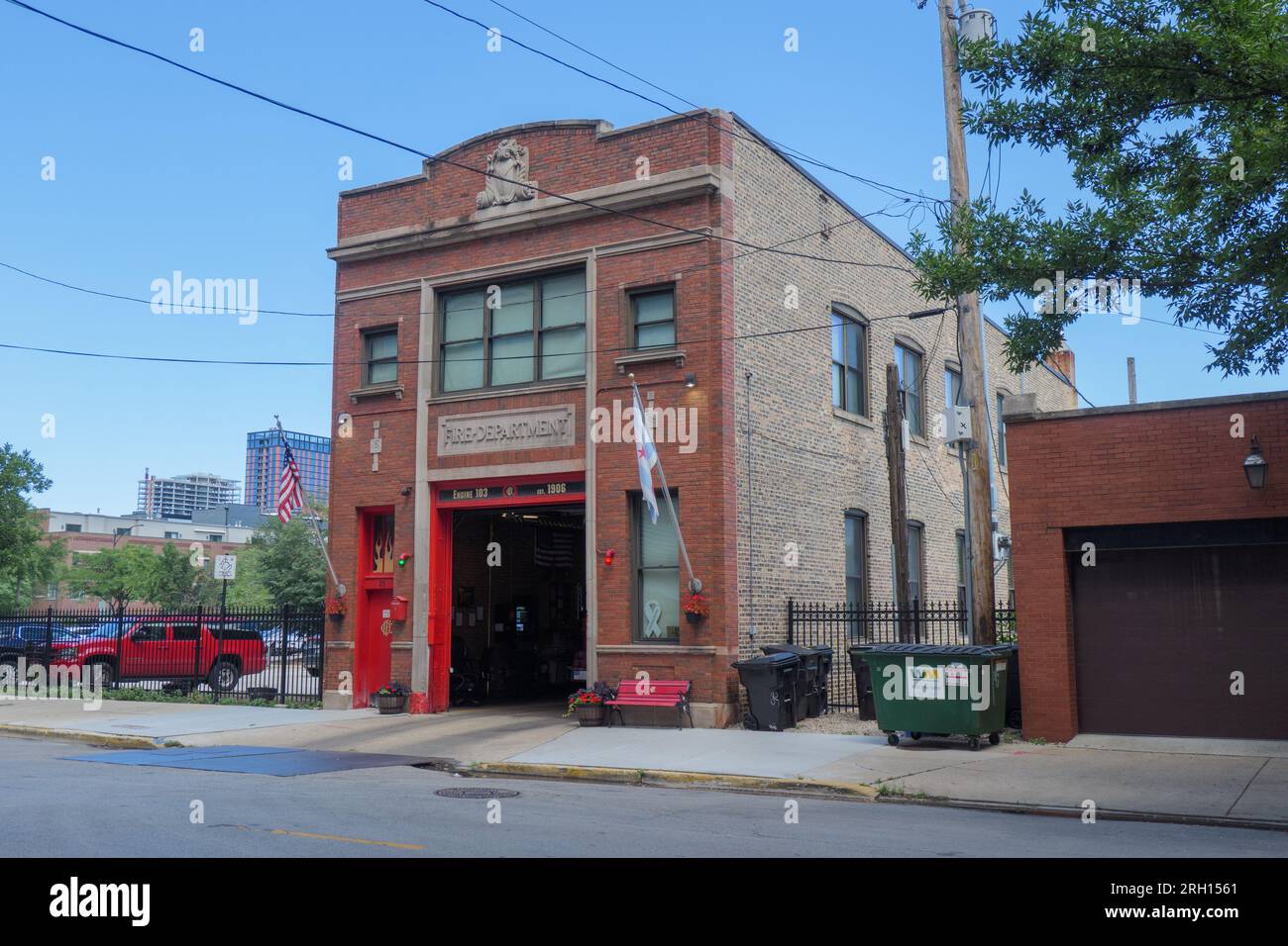 Chicago Fire Department Engine 103 Firehouse. Banque D'Images