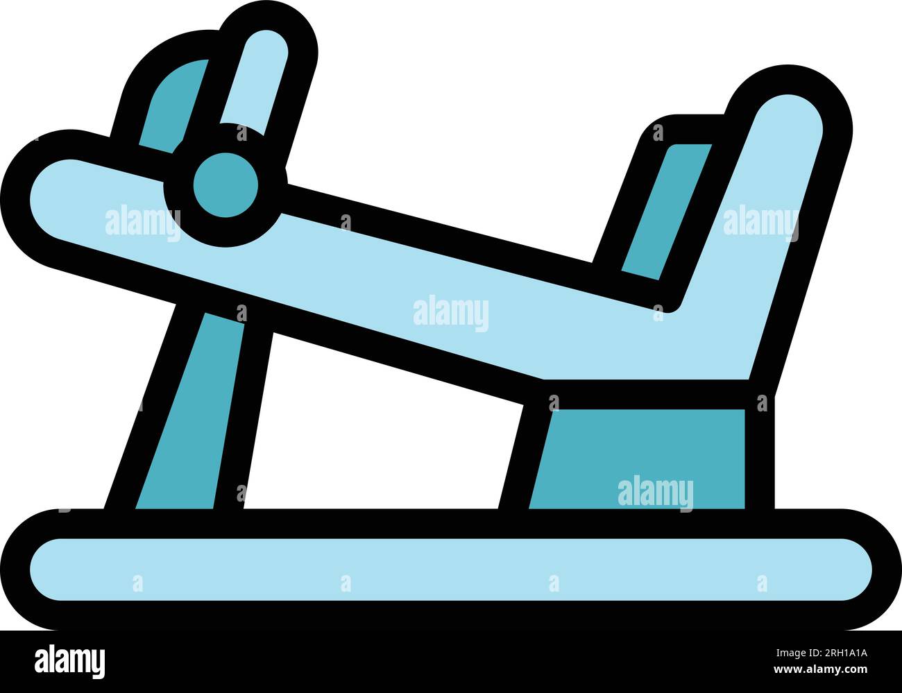 Vecteur de contour d'icône d'équipement de jambes d'entraînement. Exercice physique. Sport couleur plate Illustration de Vecteur