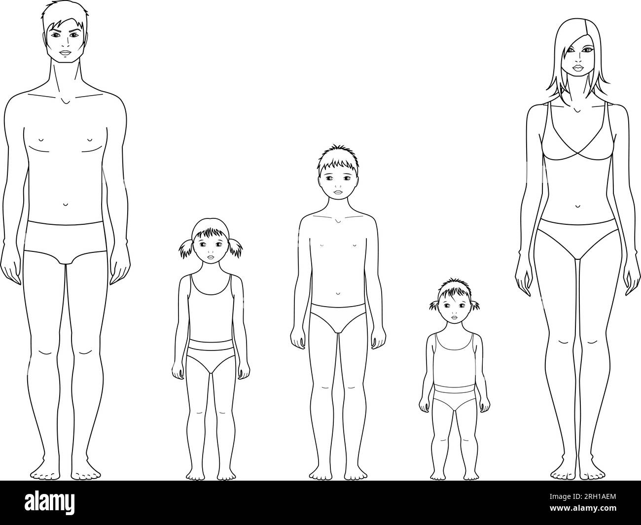 Illustration vectorielle d'une famille. Illustration de Vecteur