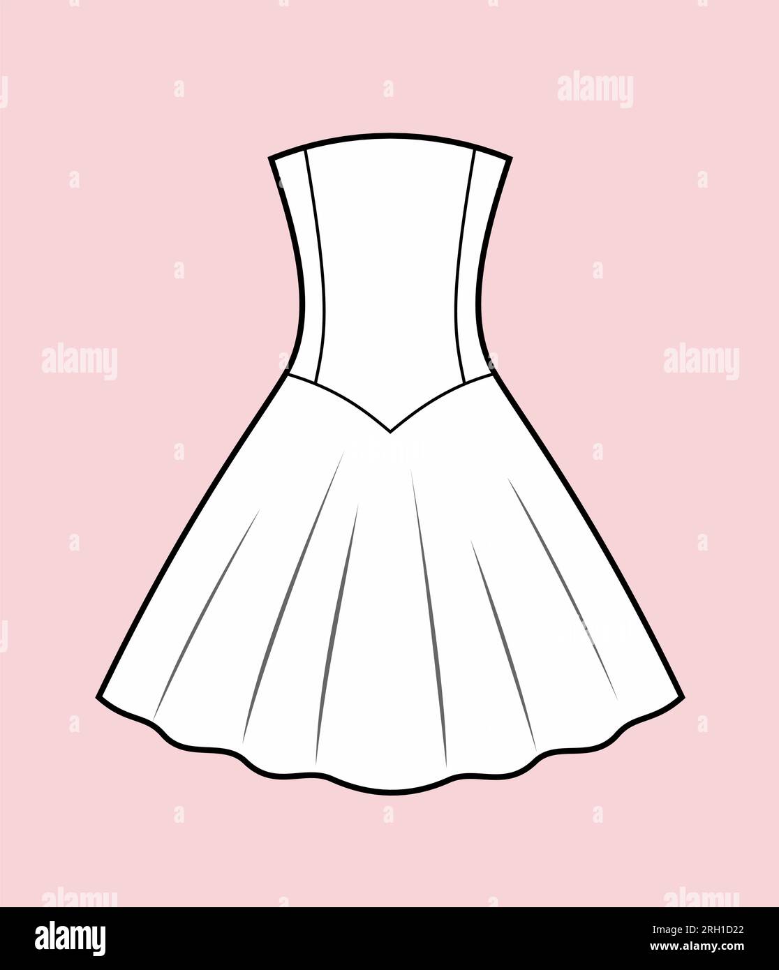 Robe de vacances pour femmes sur un fond. Illustration de Vecteur